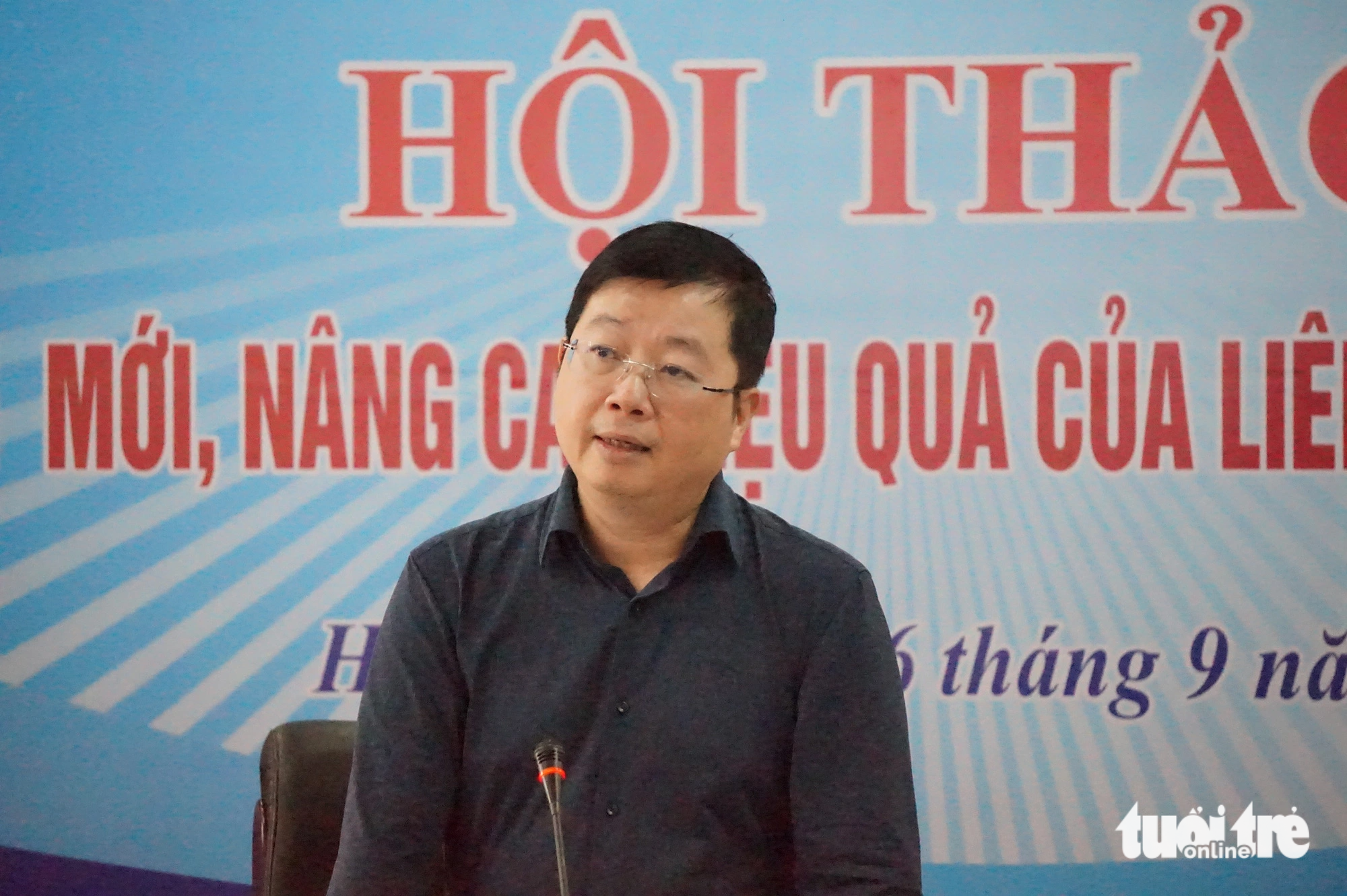 Thứ trưởng Bộ Thông tin và Truyền thông Nguyễn Thanh Lâm phát biểu ông mong muốn được nghe những ý kiến rất thẳng thắn từ hội thảo - Ảnh: T.ĐIỂU